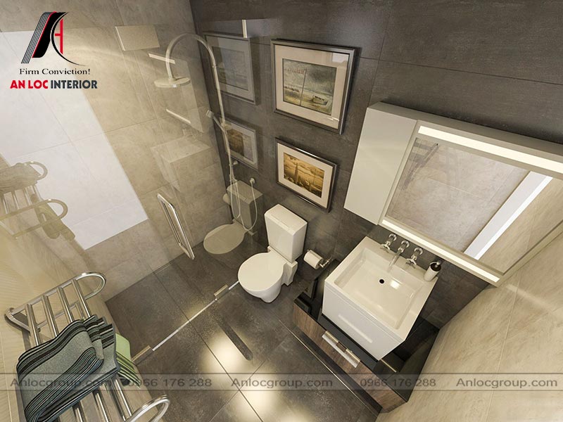 Mẫu thiết kế nội thất nhà ống tại Đà Nẵng WC 